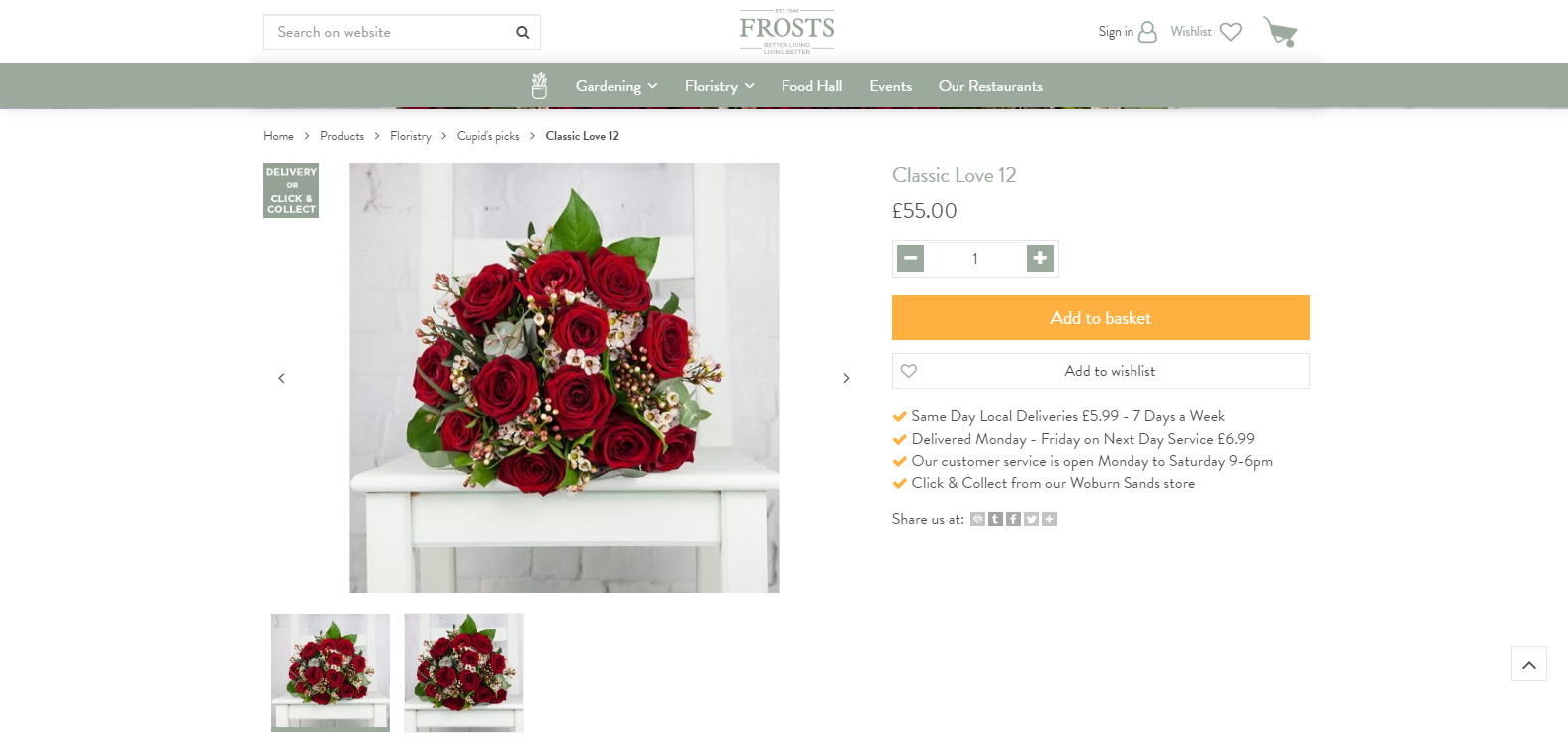 Do you sell flowers online?